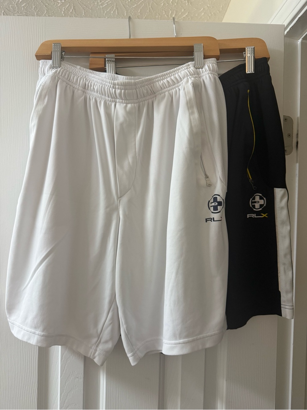 Lot of 2 Ralph Lauren RLX Performance Tech Shorts Mens XL Black White Athletic